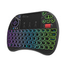 Zoweetek 92-Key Touch-Pad And Scroll
Wheel 2.4Ghz Wireless Mini 7-Colours Backlit Keyboard