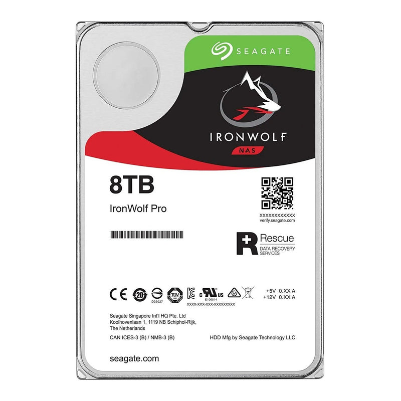 Seagate Ironwolf 8TB 3.5" Internal NAS Drives; SATA 6GB