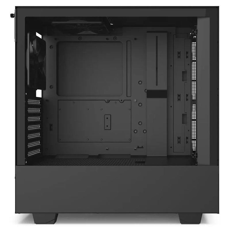 H510 Black/black Compact Mid-tower Case With Tempered Glass - 2x120mm Fans Incl - 4 Fans Supported