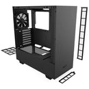 H510 Black/black Compact Mid-tower Case With Tempered Glass - 2x120mm Fans Incl - 4 Fans Supported