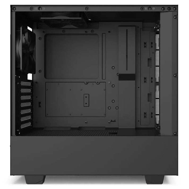 H510 Black/black Compact Mid-tower Case With Tempered Glass - 2x120mm Fans Incl - 4 Fans Supported