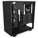 H510 Black/black Compact Mid-tower Case With Tempered Glass - 2x120mm Fans Incl - 4 Fans Supported