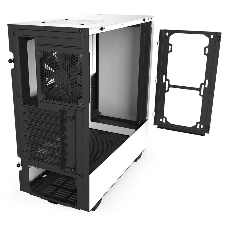 H510 White/black Compact Mid-tower Case With Tempered Glass