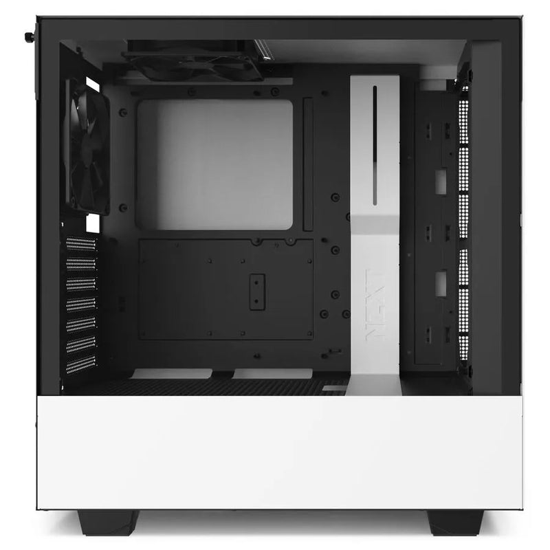 H510 White/black Compact Mid-tower Case With Tempered Glass