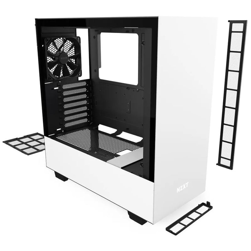 H510 White/black Compact Mid-tower Case With Tempered Glass