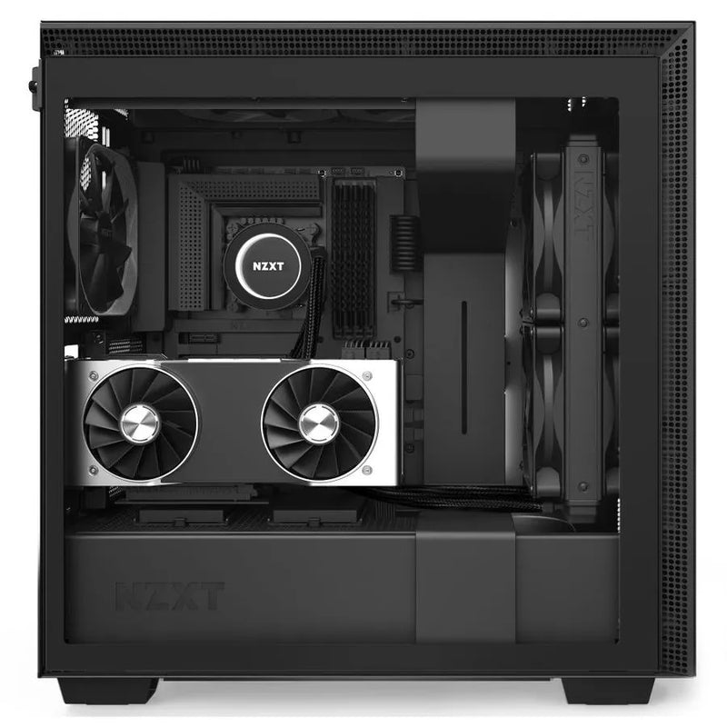 H710i Black/black Premium Atx Mid-tower With Lighting And Fan Control