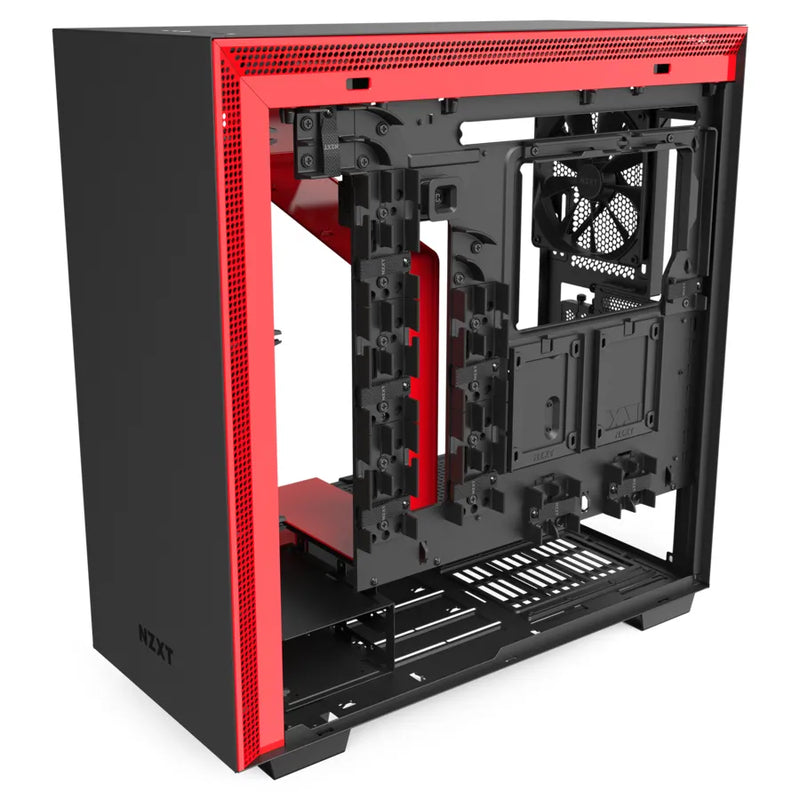 H710i Black/red Premium Atx Mid-tower With Lighting And Fan Control