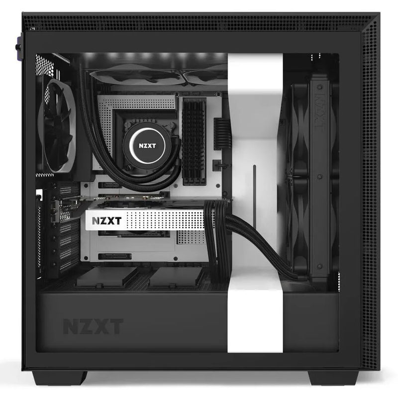 H710i White/black Premium Atx Mid-tower With Lighting And Fan Control