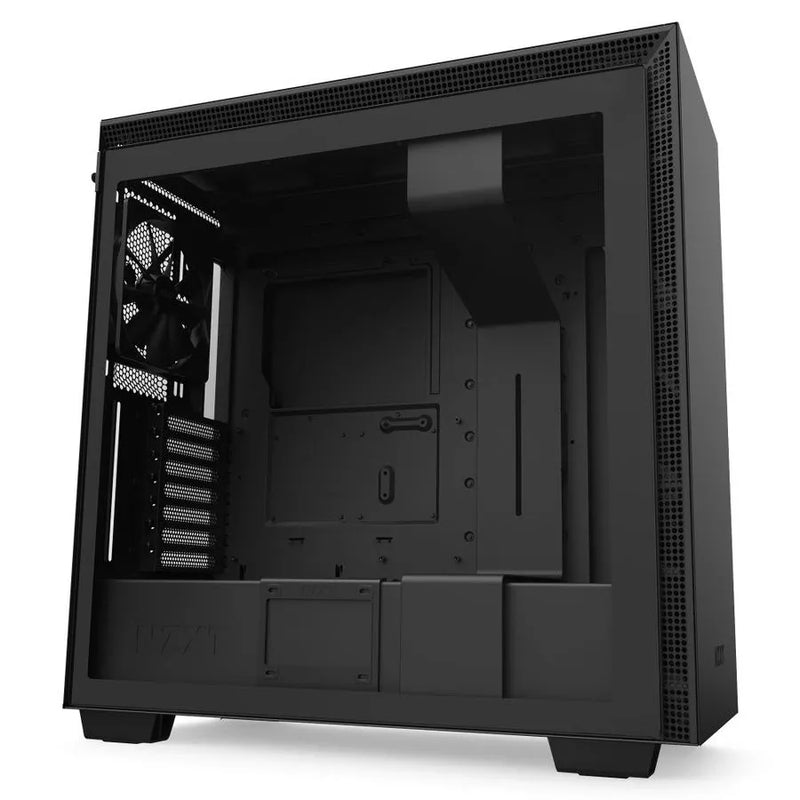 H710 Black/black Mid-tower Case With Tempered Glass