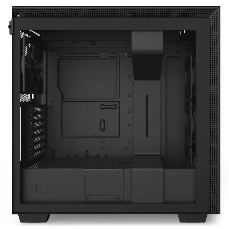 H710 Black/black Mid-tower Case With Tempered Glass