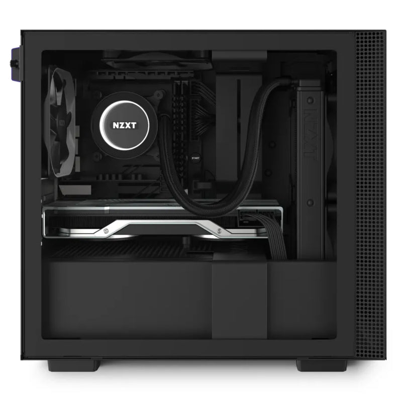 H210 Black/black Mini-itx Case With Tempered Glass