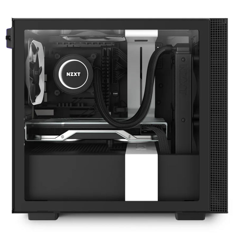 H210i White/black Mini-itx Case With Lighting And Fan Control