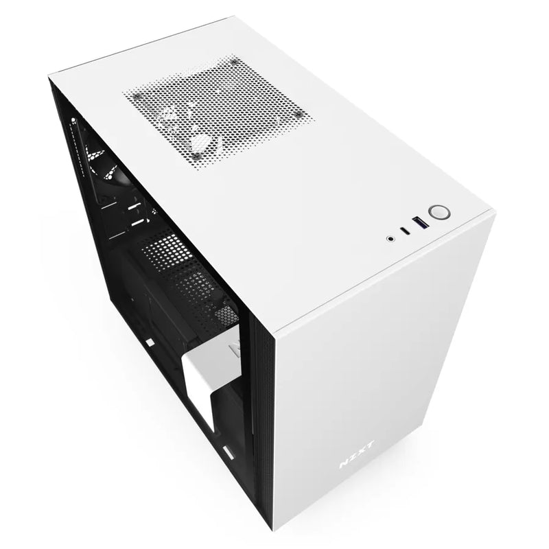 H210i White/black Mini-itx Case With Lighting And Fan Control