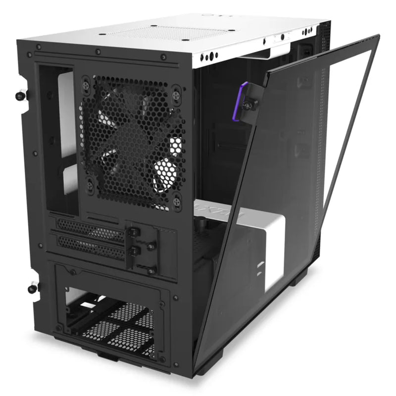 Nzxt H210 White Black Mini-Itx Case With Tempered Glass