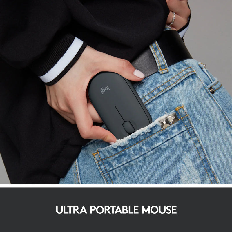 Logitech Pebble M350 Wireless Mouse - Graphite - 2.4Ghz Bt - N A - Emea - Closed Box