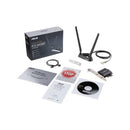 Asus Ax3000 Dual Band Pci-E Wifi 6 (802.11Ax) Adapter With 2 External Antennas. Supporting 160Mhz  Bluetooth 5.0  Wpa3 Network Securi