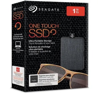 Seagate 1tb One Touch Ssd - Black; 2.5''; Usb-c; Usb 3.0