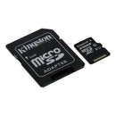 Kingston 256gb Microsdhc Canvas Select 80r Cl10 Uhs-i Card + Sd Adapter