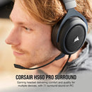 Corsair Hs60 Pro Surround Gaming Headset - Carbon; Console Ready; 3.5 Mm Analog