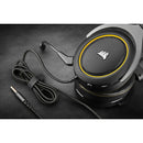 Corsair Hs60 Pro Surroundo Gaming Headset - Yellow; Console Ready; 3.5 Mm Analog