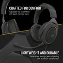 Corsair Hs60 Pro Surroundo Gaming Headset - Yellow; Console Ready; 3.5 Mm Analog