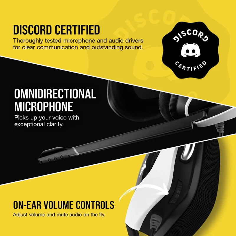 Corsair Void Elite Surround Usb Gaming Headset With Dolby® Headphone 7.1 — White Console Ready Usb