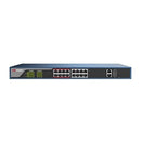Hikvision L2 Smart Managed Switch 16 10 100M Rj45 Poe Ports 2 Gigabit Combo Ports 802.3Af At Poe Power Budget 230W Max. 300 Meter Long Distance Poe Transmission
