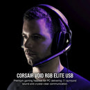 Corsair Void Elite Rgb Usb Premium Gaming Headset With Dolby® Headphone 7.1 — Carbon Console Ready Usb