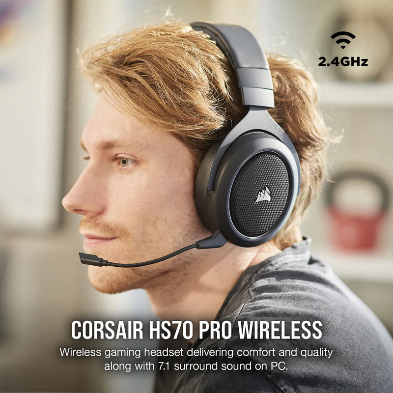 Corsair Hs70 Pro Wireless Gaming Headset — Carbon  Ps4 Ready