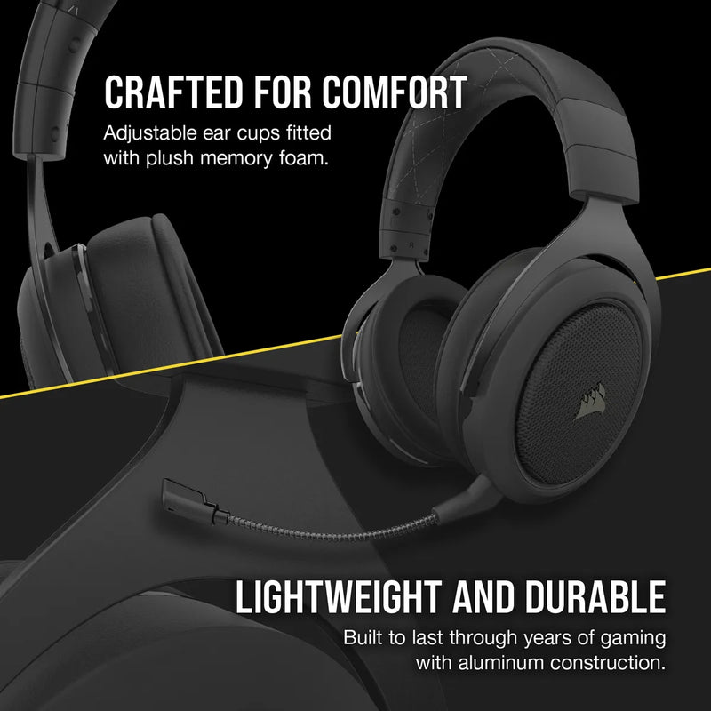 Corsair Hs70 Pro Wireless Gaming Headset — Carbon  Ps4 Ready
