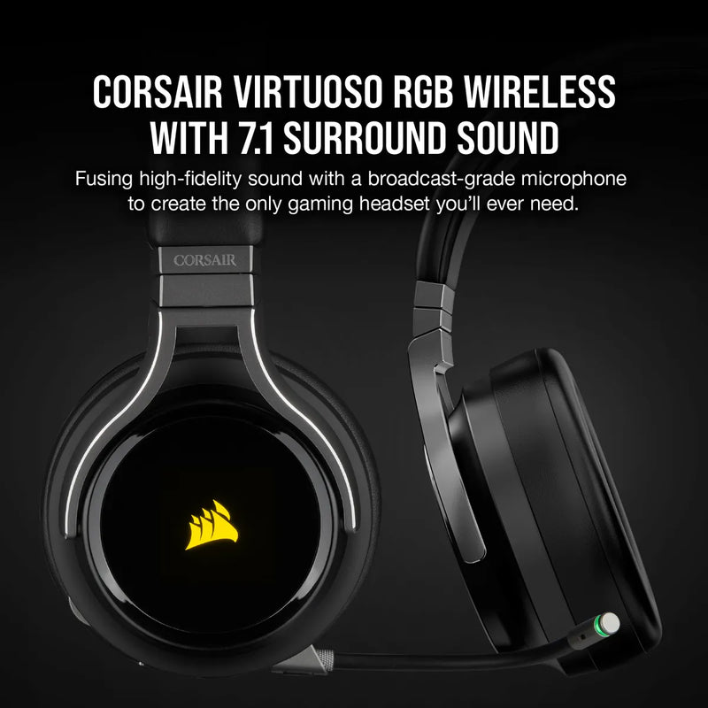 Corsair Virtuoso Rgb Wireless High-Fidelity Gaming Headset 7.1 Carbon