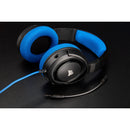Corsair Hs35 Stereo Gaming Headset; Blue - Multi Platform Compatibility 3.5mm (1to2 Splitter Included)