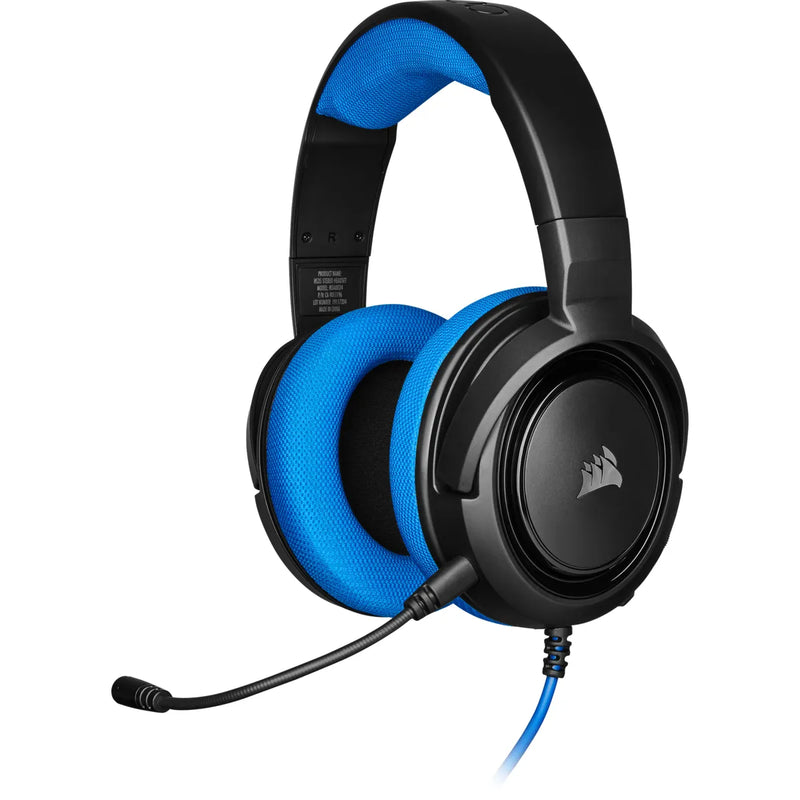 Corsair Hs35 Stereo Gaming Headset; Blue - Multi Platform Compatibility 3.5mm (1to2 Splitter Included)