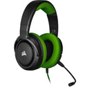 Corsair Hs35 Stereo Gaming Headset; Green - Multi Platform Compatibility 3.5mm (1to2 Splitter Included)