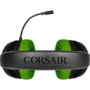 Corsair Hs35 Stereo Gaming Headset; Green - Multi Platform Compatibility 3.5mm (1to2 Splitter Included)