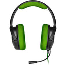 Corsair Hs35 Stereo Gaming Headset; Green - Multi Platform Compatibility 3.5mm (1to2 Splitter Included)