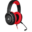 Corsair Hs35 Stereo Gaming Headset; Red - Multi Platform Compatibility 3.5mm (1to2 Splitter Included)