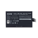 Cooler Master Mwe 450W Atx Psu  80+ White Rated   3 Year Warranty  Flat Black Cables  Non Modular.