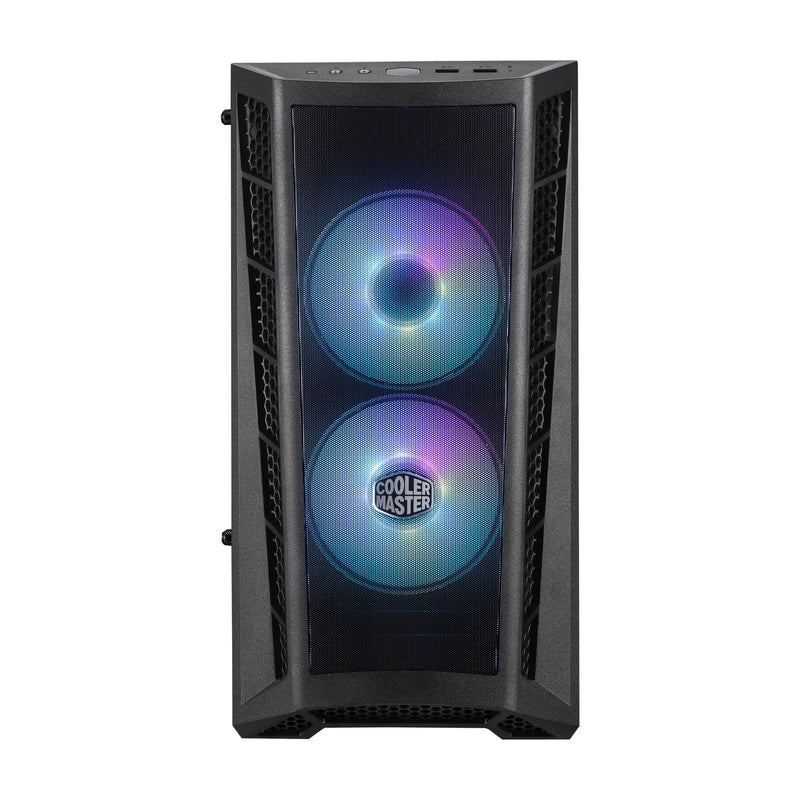 Cooler Master Masterbox Mb311L Matx Mitx Argb Tg Panel Argb Controller Included 2 X 120Mm Argb Fans Mesh Front Panel Airflow Case