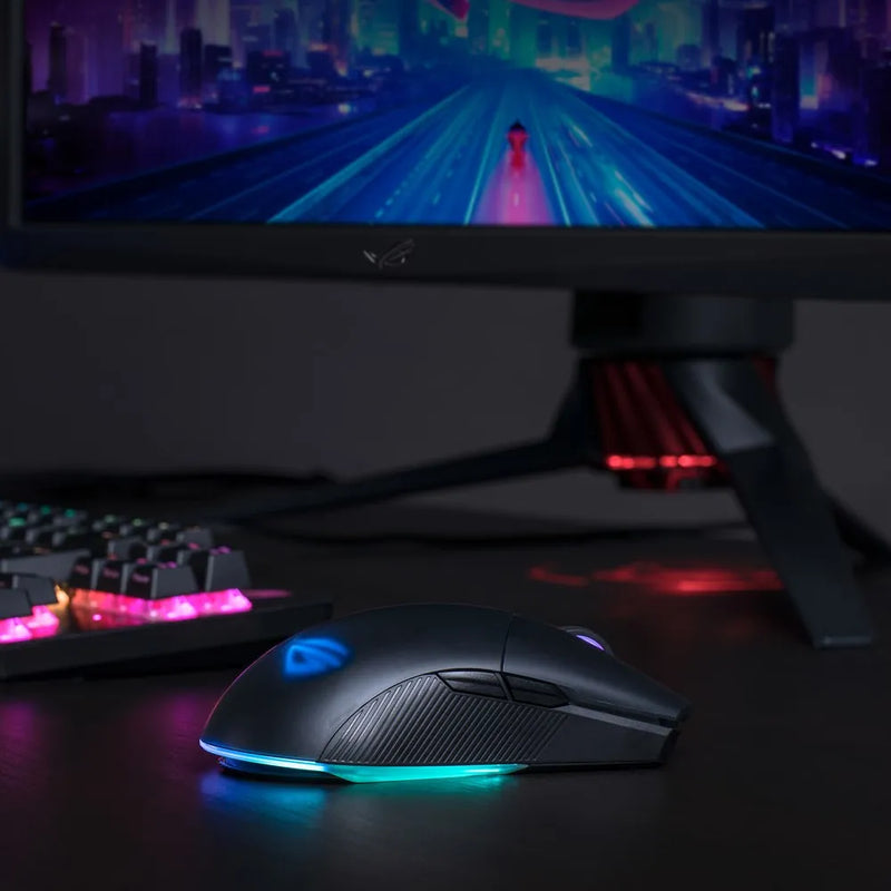 Asus Rog Pugio Ii Ambidextrous Lightweight Wireless Gaming Mouse With 16 000 Dpi Optical Sensor 7 Programmable Buttons Configurable