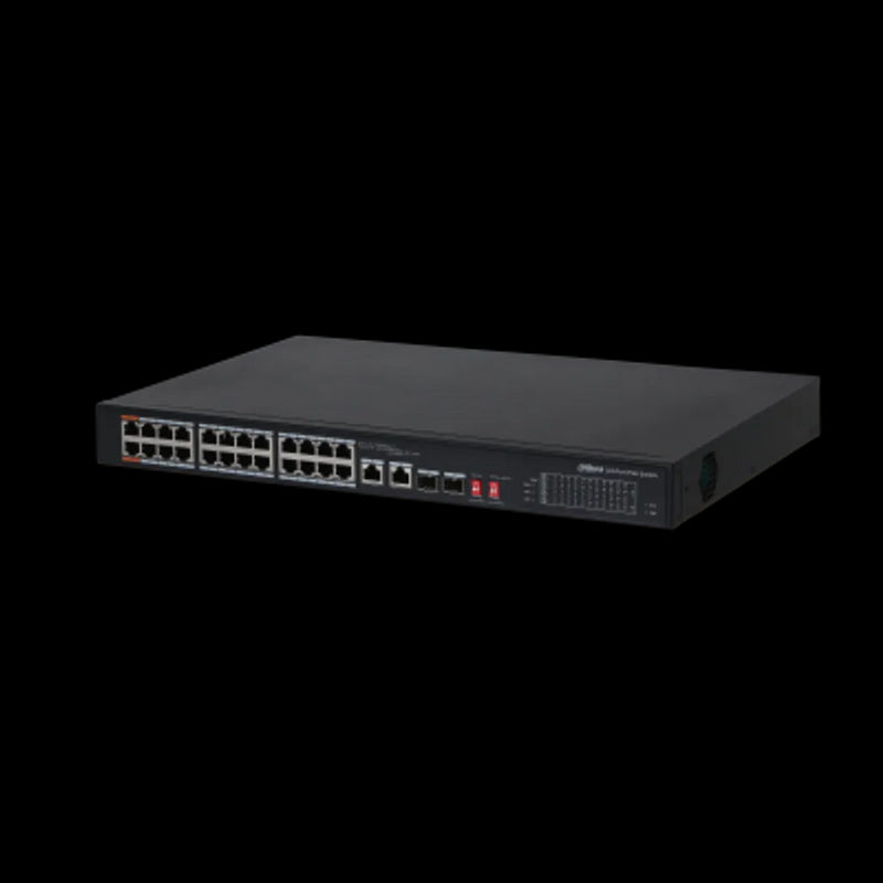 Dahua 24 Port Ethernet 10 100 Unmanaged Poe Switch With Total 240 Poe Budget - DH-PFS3226-24ET-240