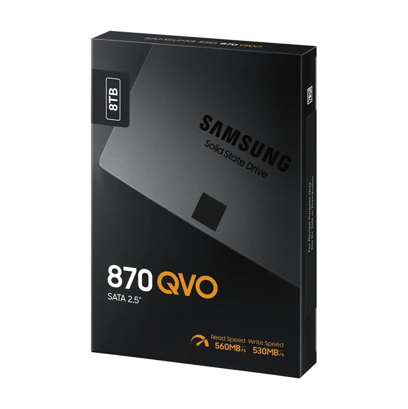 Samsung 870 Qvo 8 Tb Sata Ssd - Read Speed Up To 560 Mb S Write Speed To Up 530 Mb S Random Read Up To 98 000 Iops Random Wri