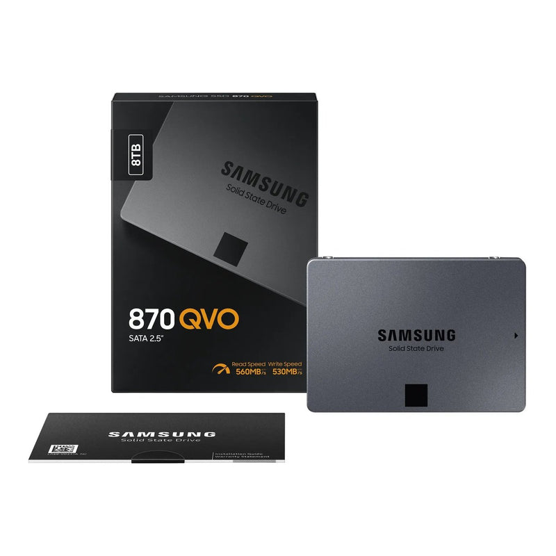 Samsung 870 Qvo 8 Tb Sata Ssd - Read Speed Up To 560 Mb S Write Speed To Up 530 Mb S Random Read Up To 98 000 Iops Random Wri