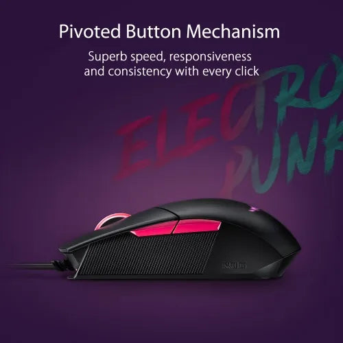 Asus Rog Strix Impact Ii Electro Punk Is An Ambidextrous Ergonomic Gaming Mouse Featuring 6 200 Dpi Optical Sensor Lightweight Desi