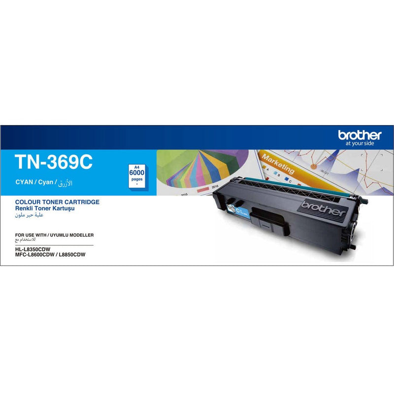 Brother High Yield Cyan Toner Cartridge For Hll8350Cdw Mfcl8600Cdw Mfcl8850Cdw