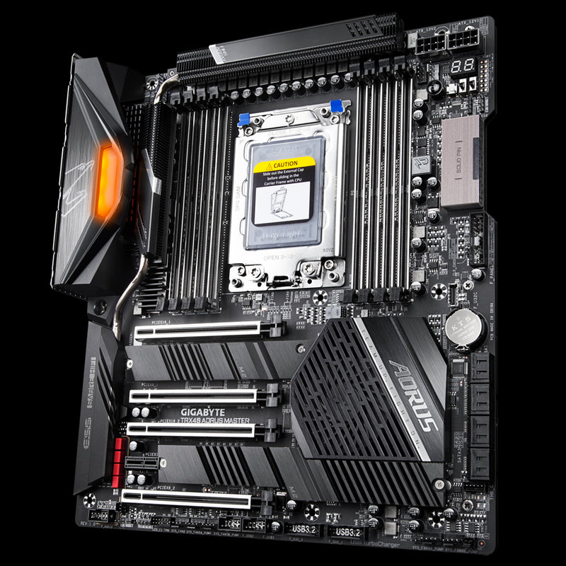 Gigabyte Aorus Amd Trx40 Master For 3Rd Gen Amd Ryzen™ Threadripper™ Processors 8X Ddr4 3X M2 Intel Gbe Lan Wifi + Bluetooth
