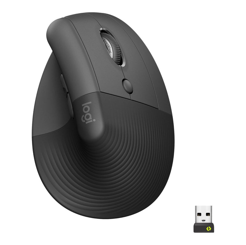 Logitech Lift Vertical Ergonomic Mouse - Graphite Black - 2.4Ghz Bt - N A - Emea-914 - On+Offline;B2C