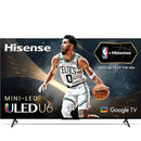 Hisense 55" Class U6K Series Quantum Uled 4K Uhd Smart Tv - Resolution 3840 X 2160 Native Contrast Ratio 400:1 Smooth Motion Rate (Smr) 120 Viewing Angle (Horiz  Vert) [Degrees] 178 178 Built-In Wi-Fi 802.11B G N Ethernet Lan Port (Rj45 Connector) 3X H...