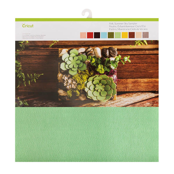 Cricut Felt 10 Sheet Sampler 12X12'' (Summer Sky)