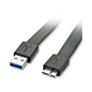 Lindy Usb3.0 Flat A-M To Micro-B Cable - 3M